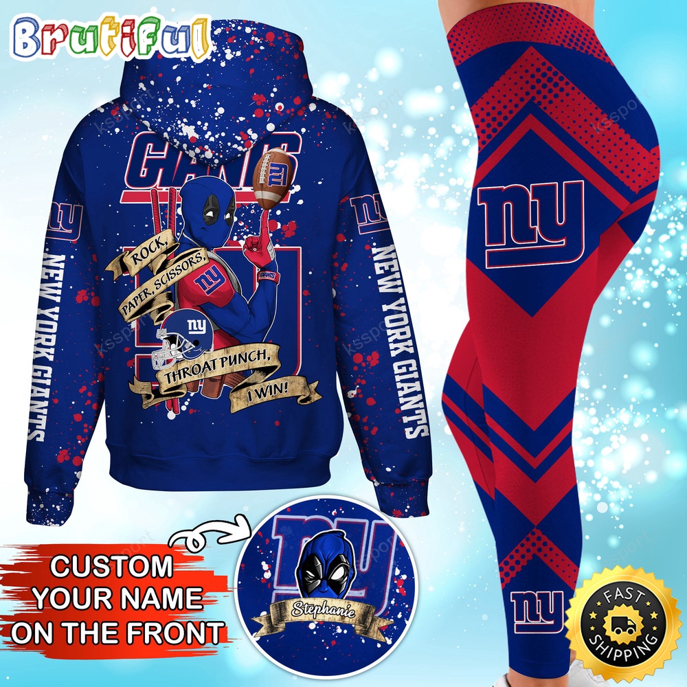 Sportswearmerch New York Giants NFL Hoodie Leggings For Fan