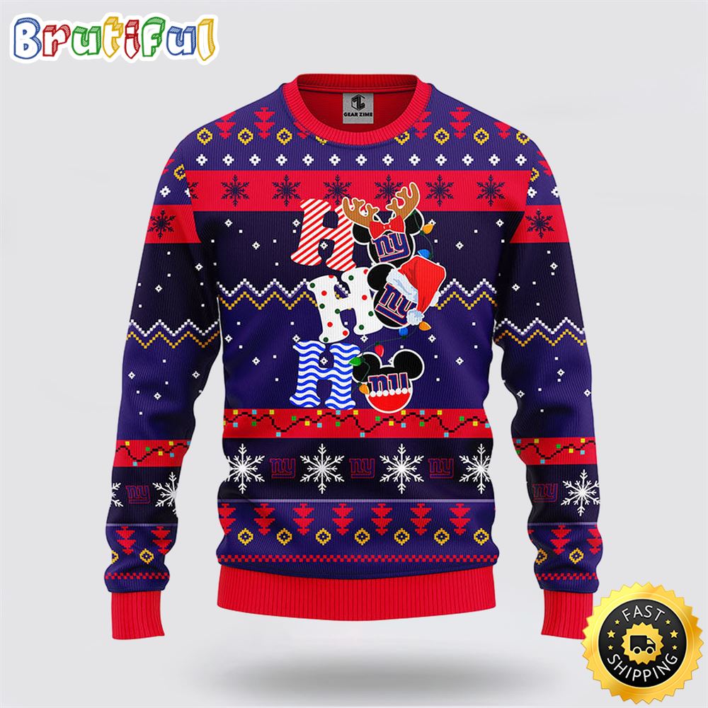 Sportswearmerch New York Giants NFL Mickey Ugly Christmas Sweater For Fan