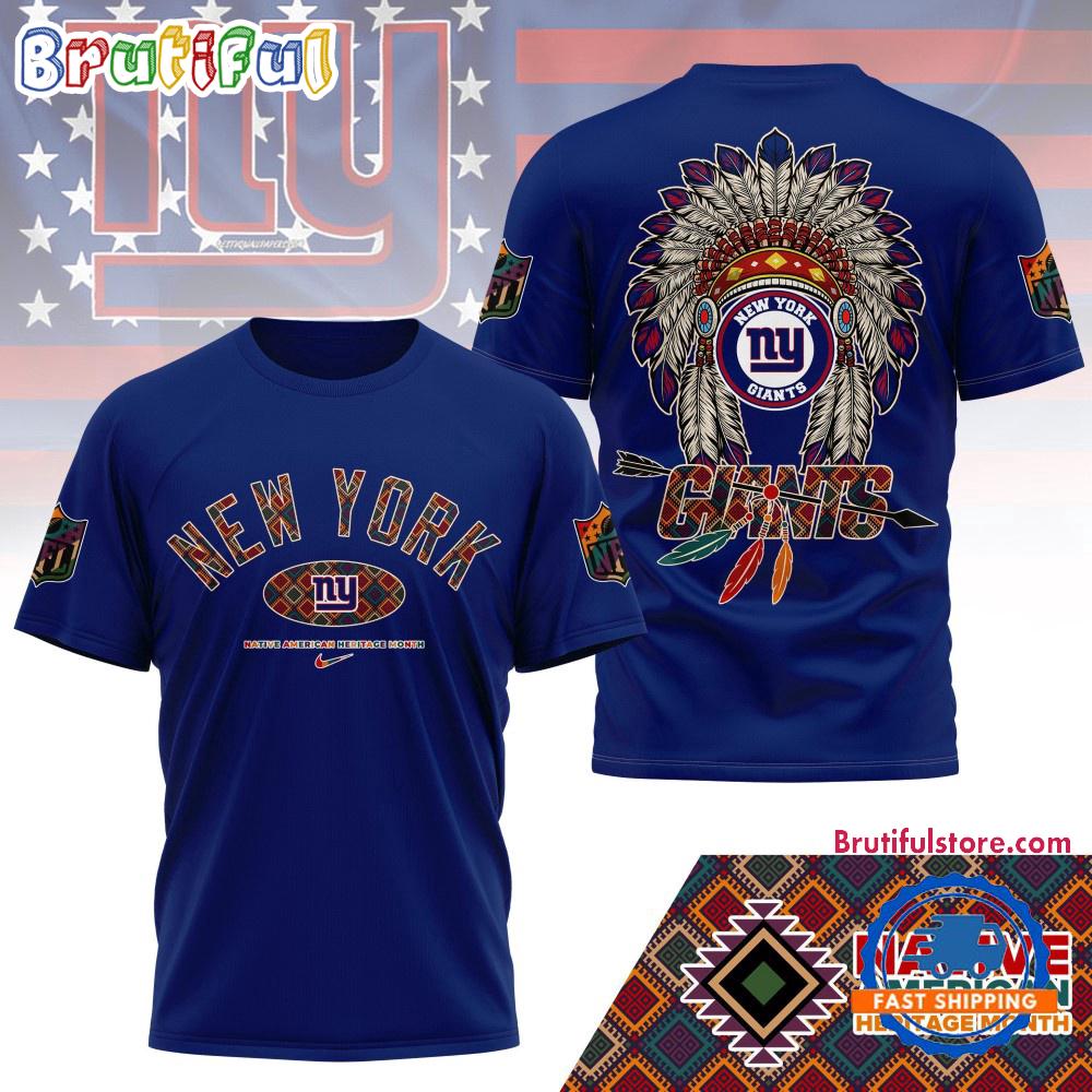 Sportswearmerch New York Giants NFL Native American Heritage Month 3D Shirt For Fan