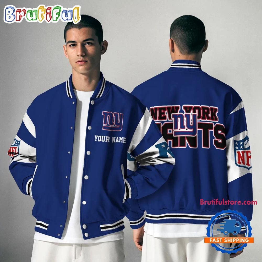 Sportswearmerch New York Giants NFL Patriots Personalized Baseball Jacket For Fan