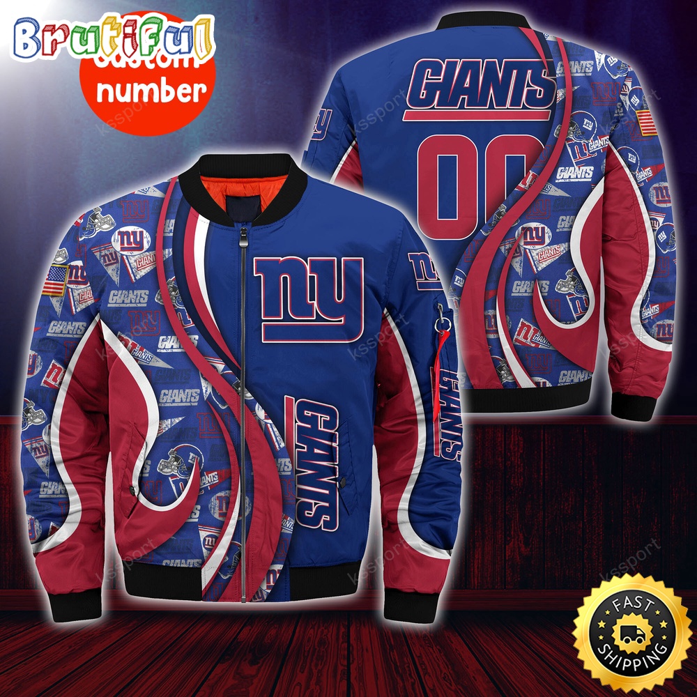 Sportswearmerch New York Giants NFL Personalized Bomber Jacket For Fan