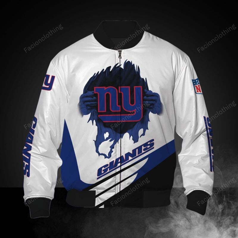 Sportswearmerch New York Giants NFL Personalized Bomber Jacket For Fan