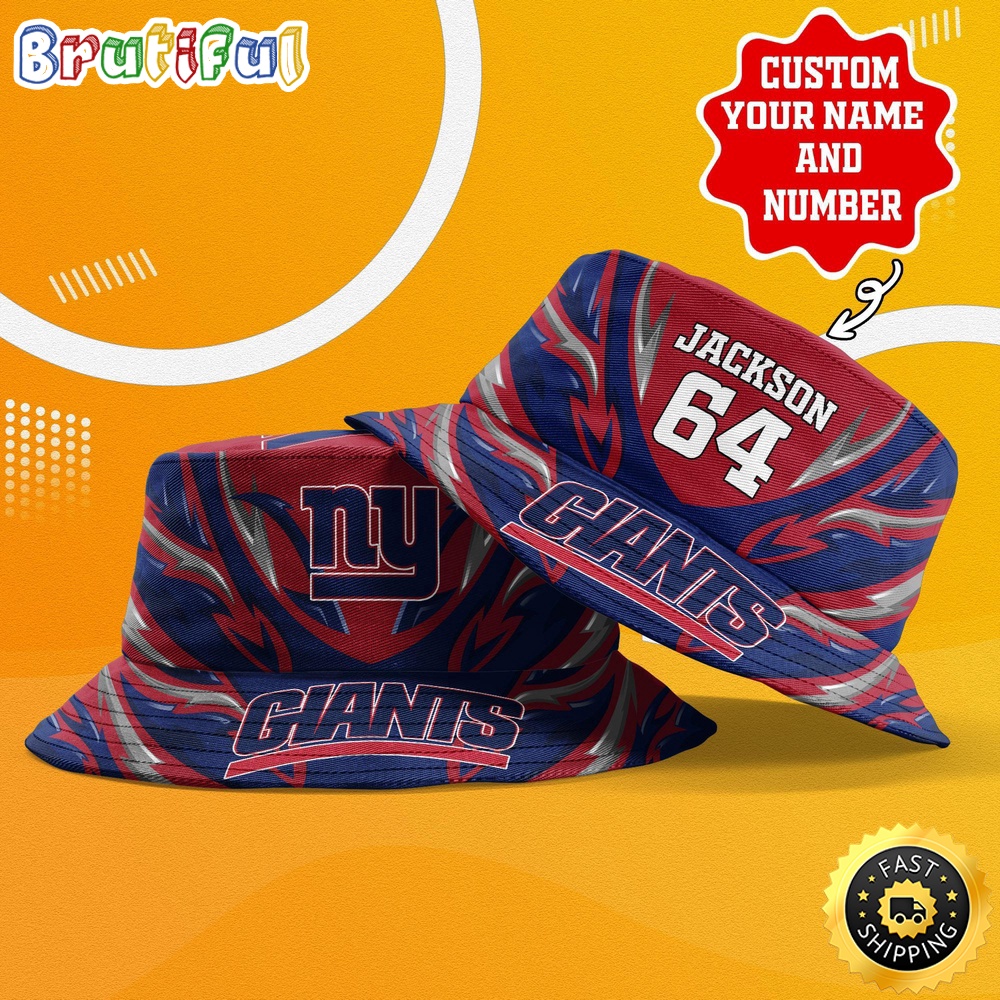 Sportswearmerch New York Giants NFL Personalized Bucket Hat For Fan