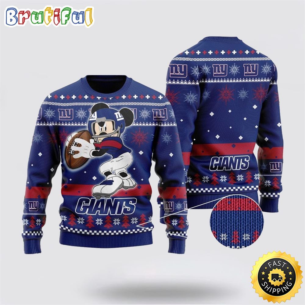 Sportswearmerch New York Giants NFL Personalized Christmas Sweater For Fan