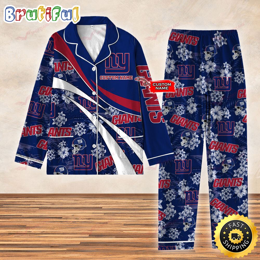 Sportswearmerch New York Giants NFL Personalized Pajamas Set For Fan