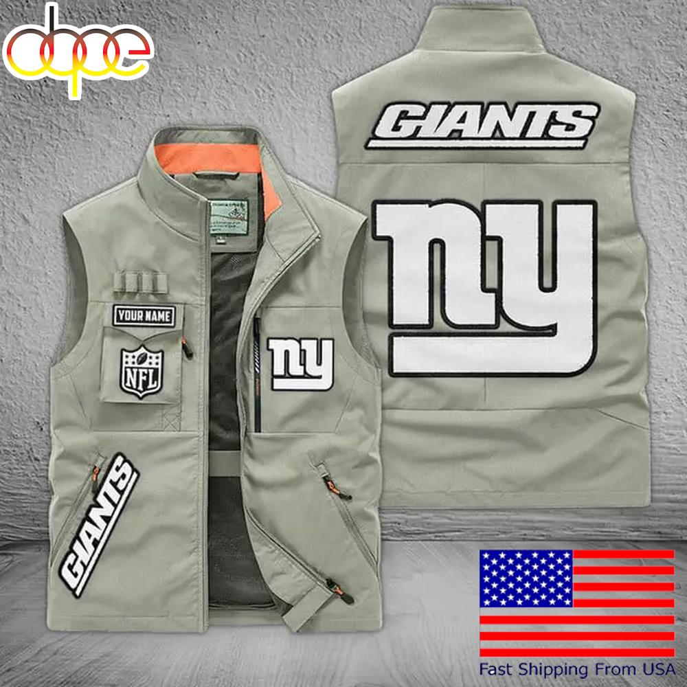 Sportswearmerch New York Giants NFL Personalized Pocket Vest For Fans For Fan