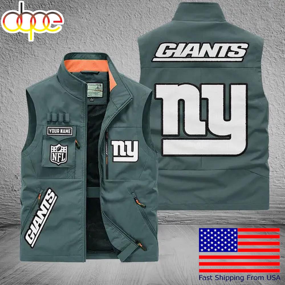 Sportswearmerch New York Giants NFL Personalized Pocket Vest For Fans For Fan