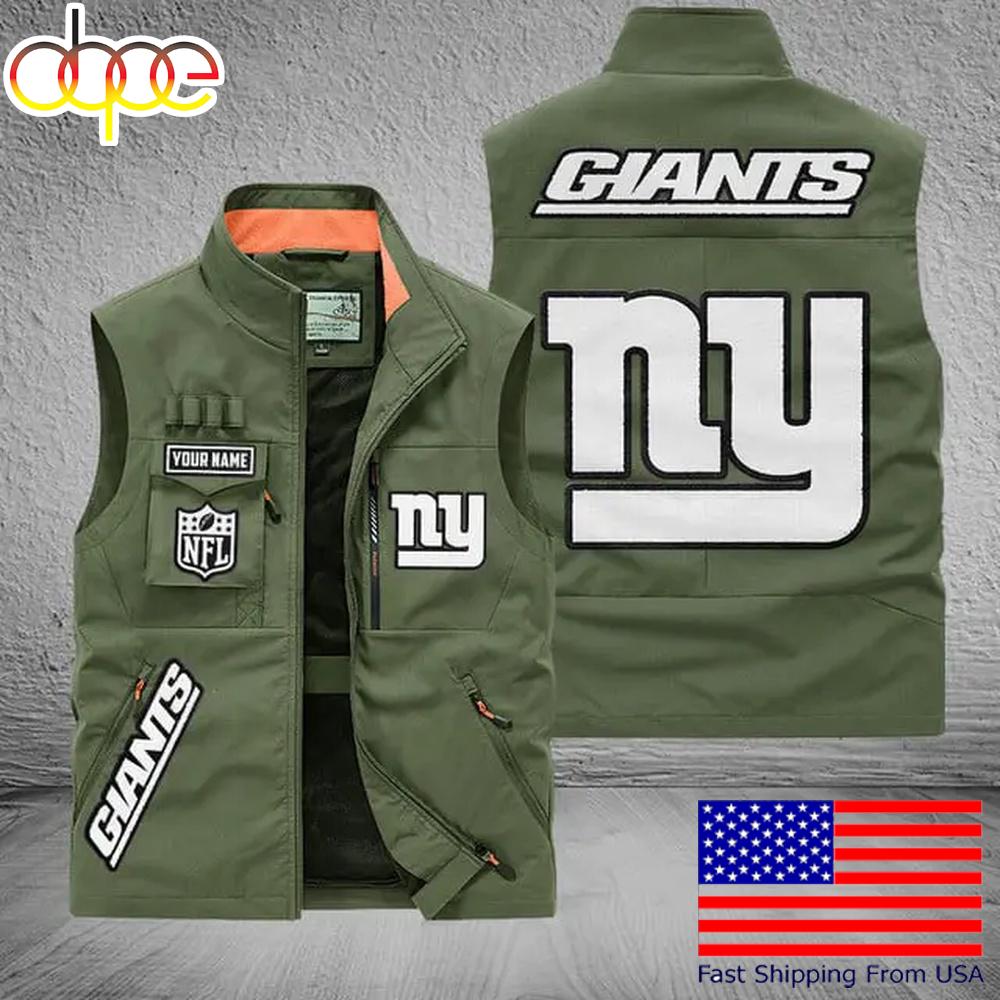 Sportswearmerch New York Giants NFL Personalized Pocket Vest For Fans For Fan