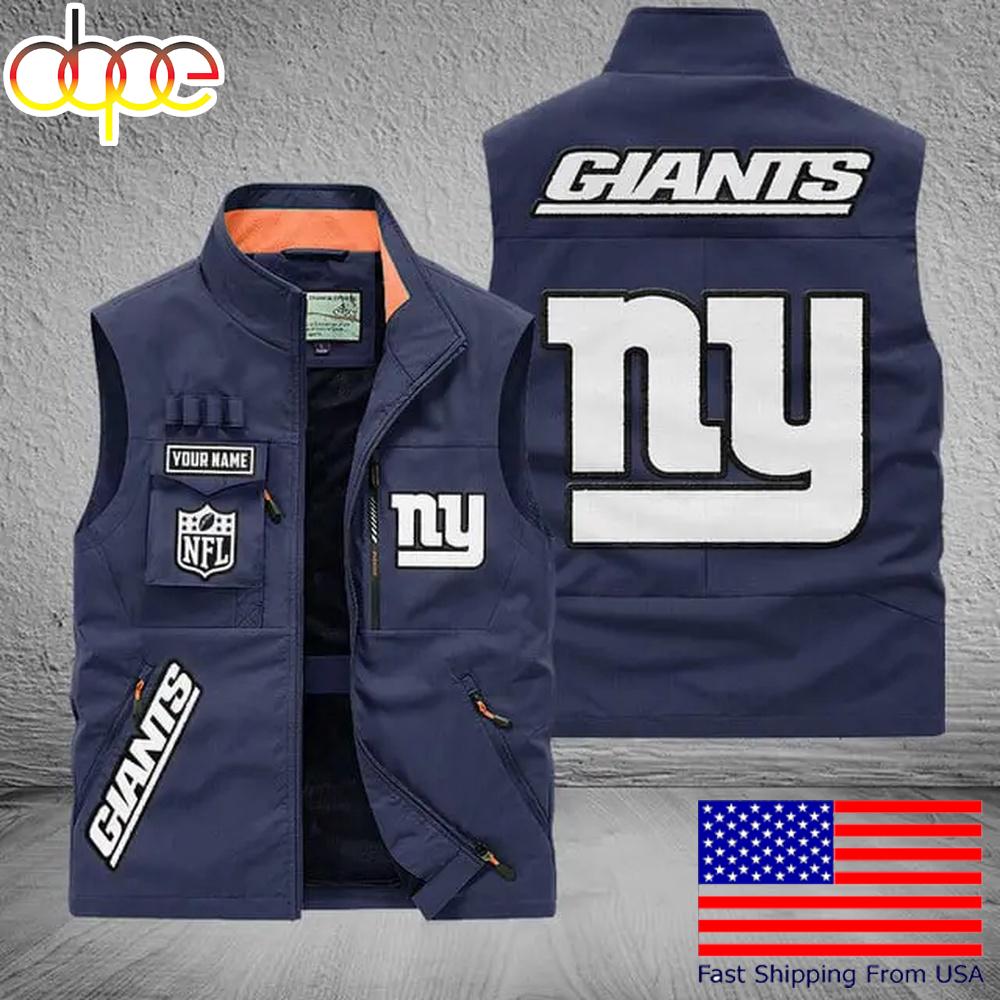 Sportswearmerch New York Giants NFL Personalized Pocket Vest For Fans For Fan