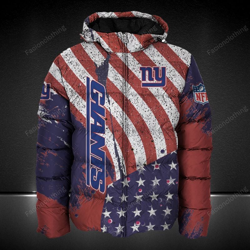 Sportswearmerch New York Giants NFL Personalized Puffer Jacket For Fan