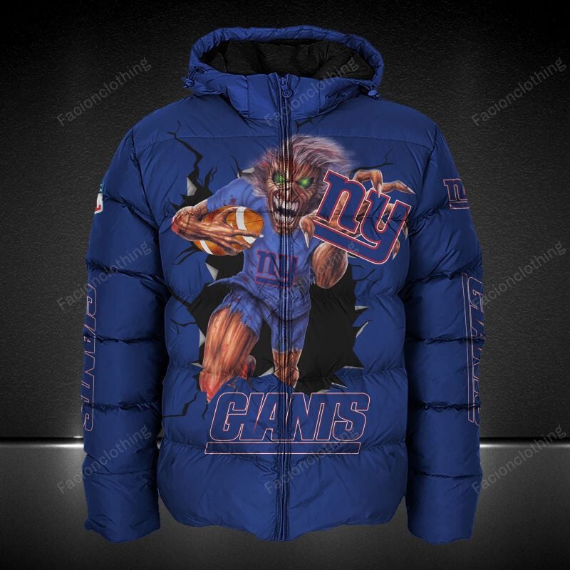 Sportswearmerch New York Giants NFL Personalized Puffer Jacket For Fan