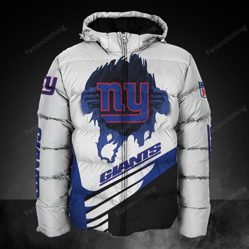 Sportswearmerch New York Giants NFL Personalized Puffer Jacket For Fan