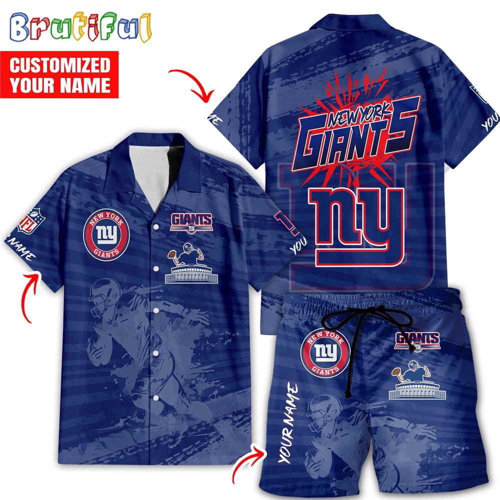 Sportswearmerch New York Giants NFL Personalized Set Short Set For Fan
