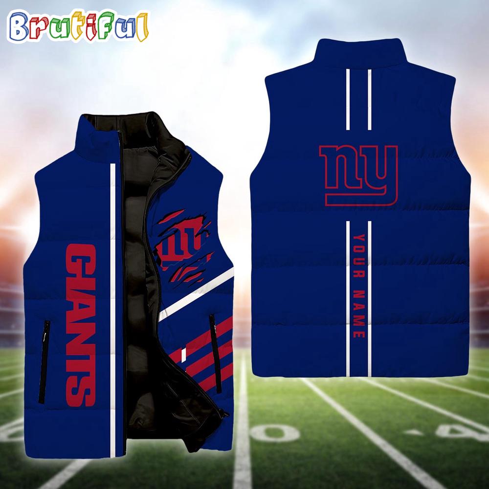 Sportswearmerch New York Giants NFL Personalized Sleeveless Down Puffer Jacket For Fan