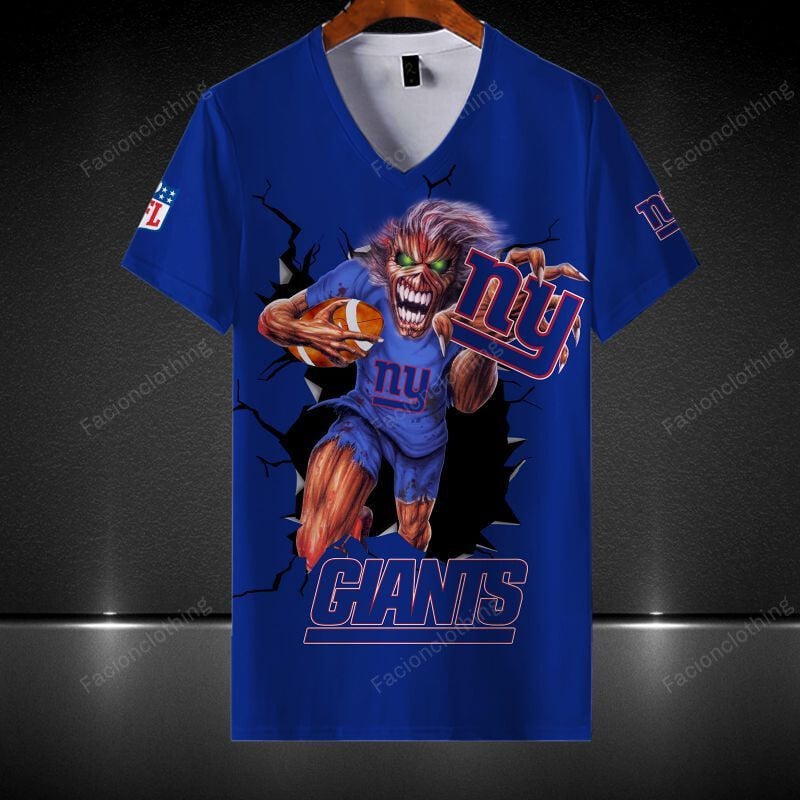 Sportswearmerch New York Giants NFL Personalized V-neck Women T-shirt For Fan