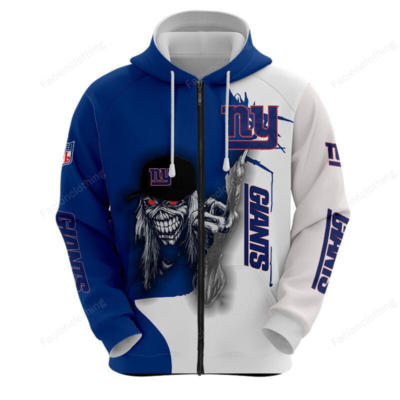 Sportswearmerch New York Giants NFL Personalized Zip Hoodie For Fan
