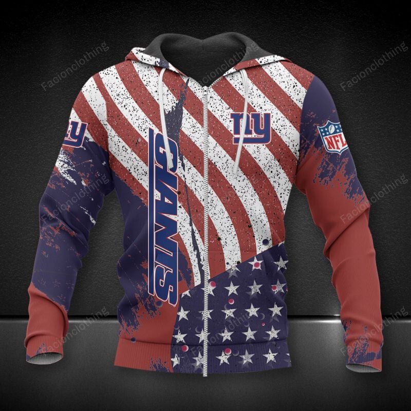 Sportswearmerch New York Giants NFL Personalized Zip Hoodie For Fan