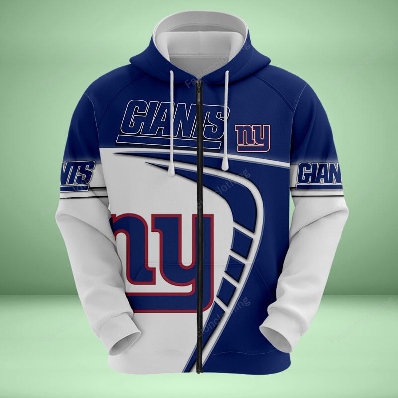 Sportswearmerch New York Giants NFL Personalized Zip Hoodie For Fan