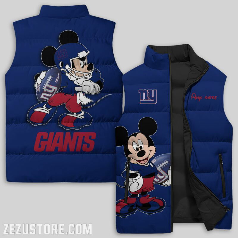 Sportswearmerch New York Giants NFL Sleeveless Puffer Jacket For Fans