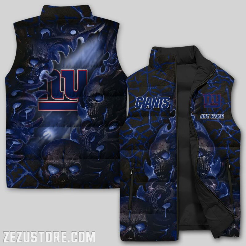 Sportswearmerch New York Giants NFL Sleeveless Puffer Jacket For Fans