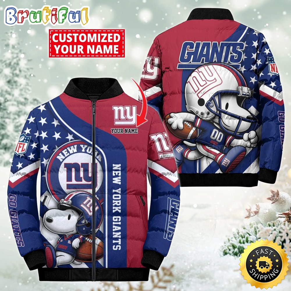 Sportswearmerch New York Giants NFL Snooby Puffer Jacket For Fan