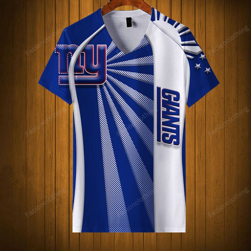 Sportswearmerch New York Giants NFL V-neck Women T-shirt Personalized For Fan