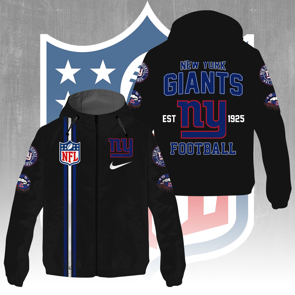 Sportswearmerch New York Giants NFL Windbreaker Jacket For Fan