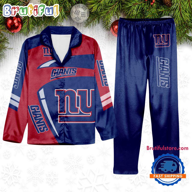 Sportswearmerch New York Giants NFL Winter Season Personalized Pajamas Set For Fan