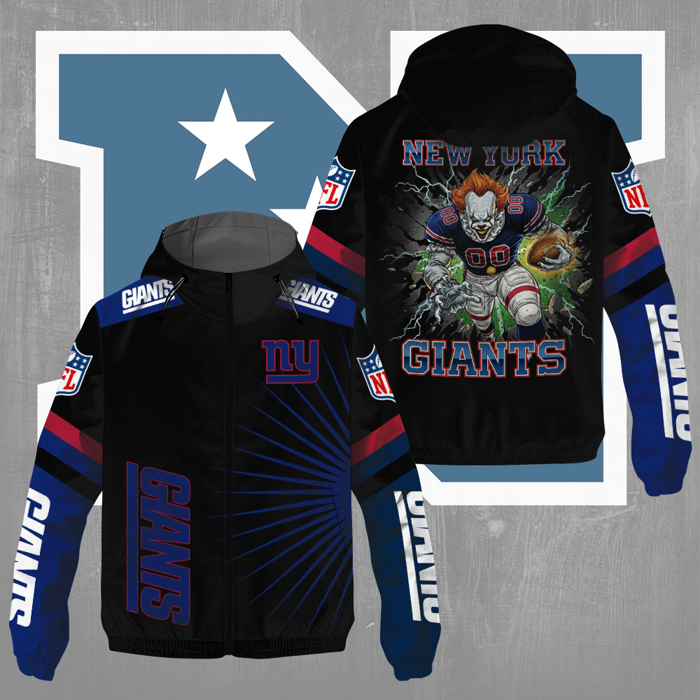 Sportswearmerch New York Giants NFL x Pennywise Windbreaker Jacket For Fan