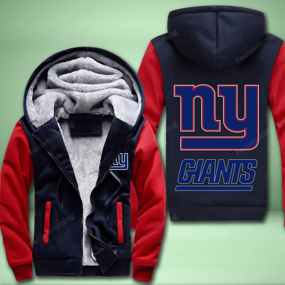Sportswearmerch New York Giants Personalized Fleece Zip Hoodie Jacket For Fan