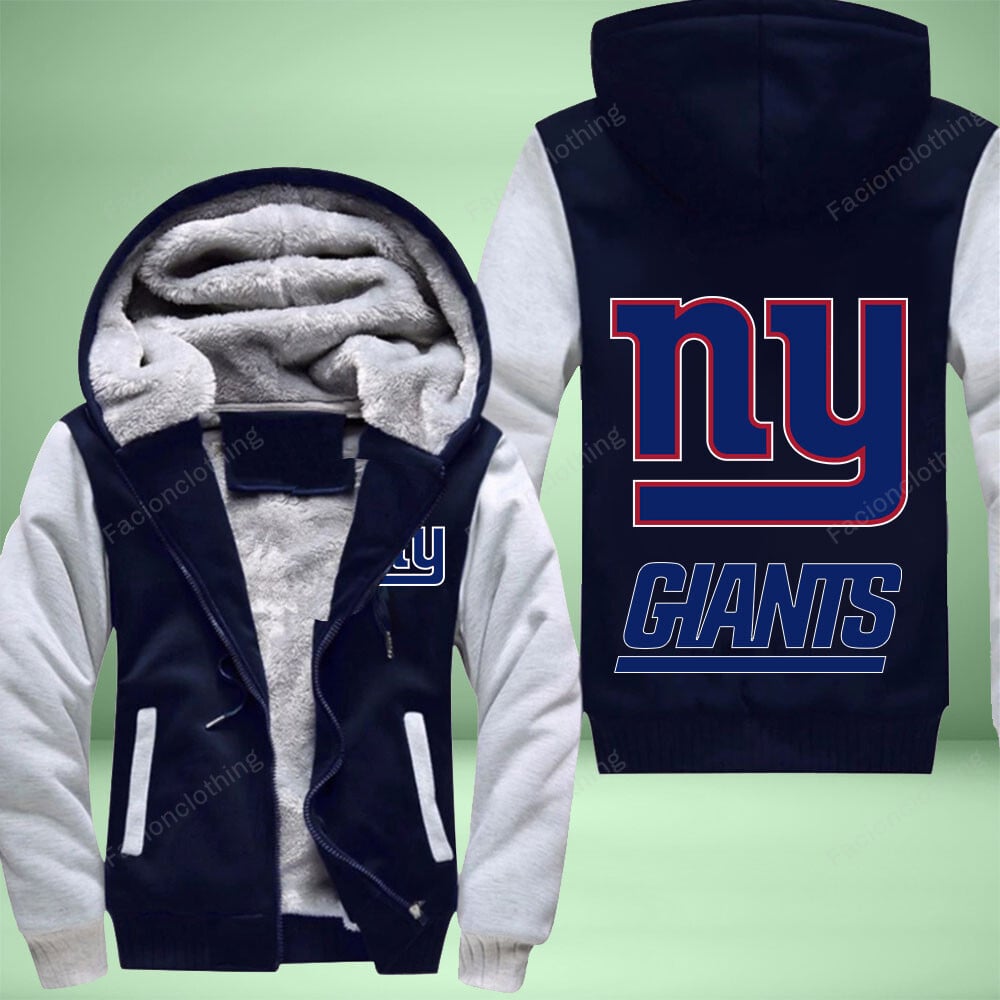 Sportswearmerch New York Giants Personalized Fleece Zip Hoodie Jacket For Fan