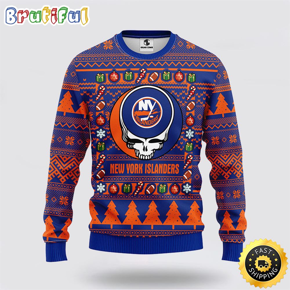 Sportswearmerch New York Islanders NHL Christmas Fleece Sweater For Fan