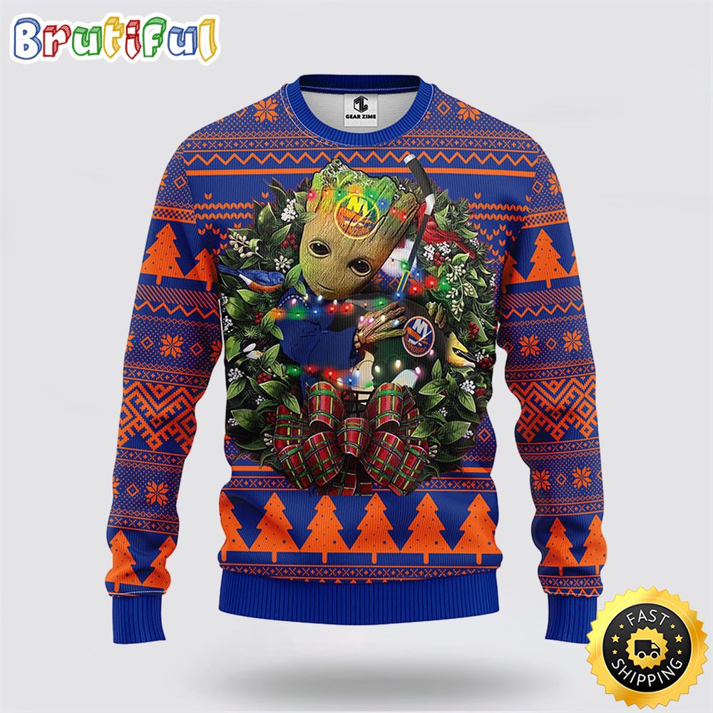 Sportswearmerch New York Islanders NHL Groot Christmas Sweater For Fan