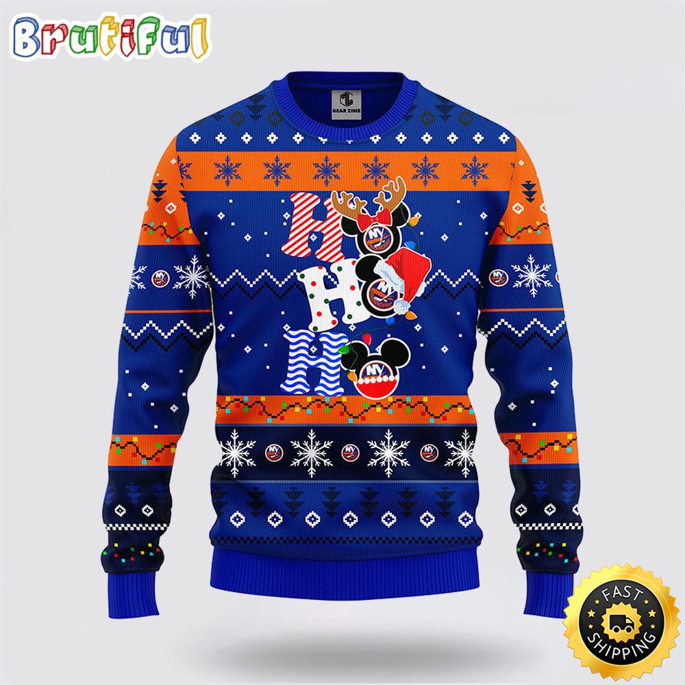 Sportswearmerch New York Islanders NHL Mickey Ugly Christmas Sweater For Fan