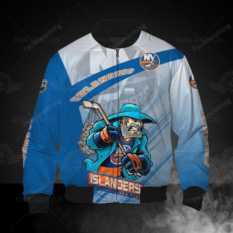 Sportswearmerch New York Islanders NHL Personalized Bomber Jacket For Fan