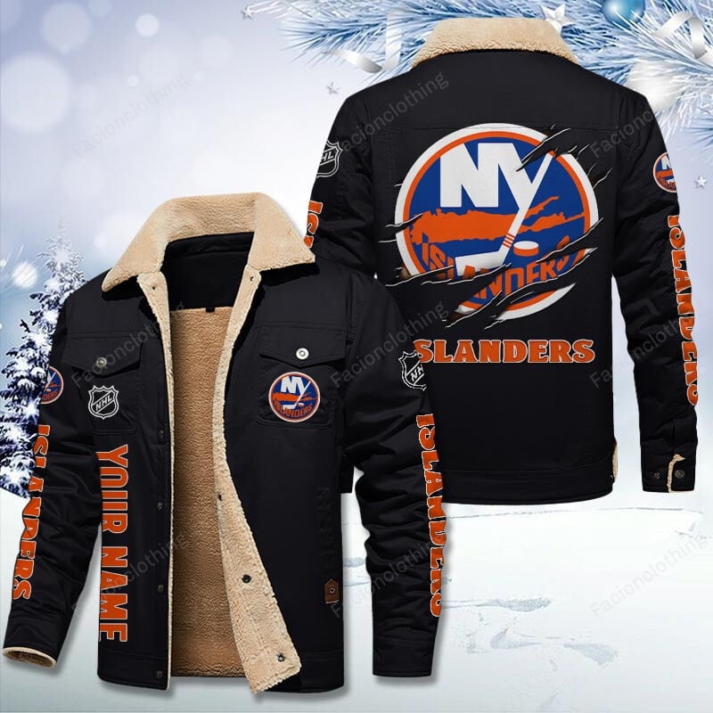 Sportswearmerch New York Islanders NHL Personalized Cotton Jacket For Fan
