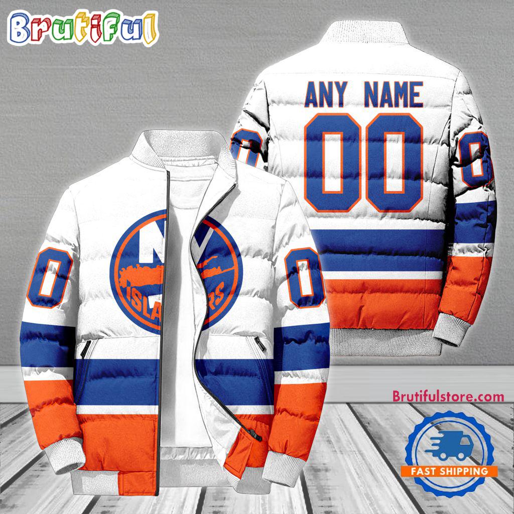 Sportswearmerch New York Islanders NHL Personalized Puffer Jacket For Fan
