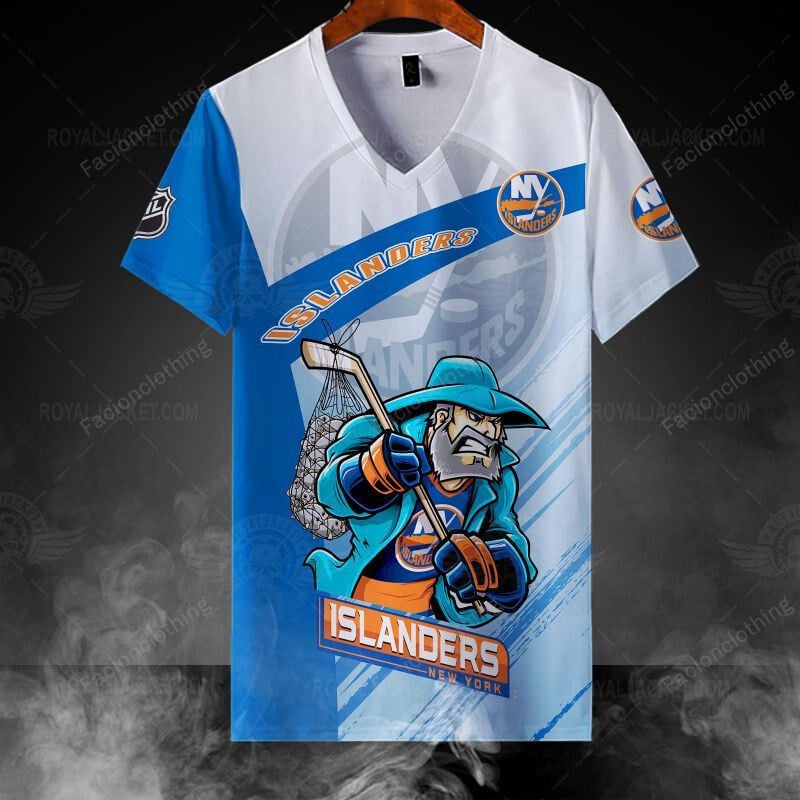 Sportswearmerch New York Islanders NHL Personalized V-neck Women T-shirt For Fan
