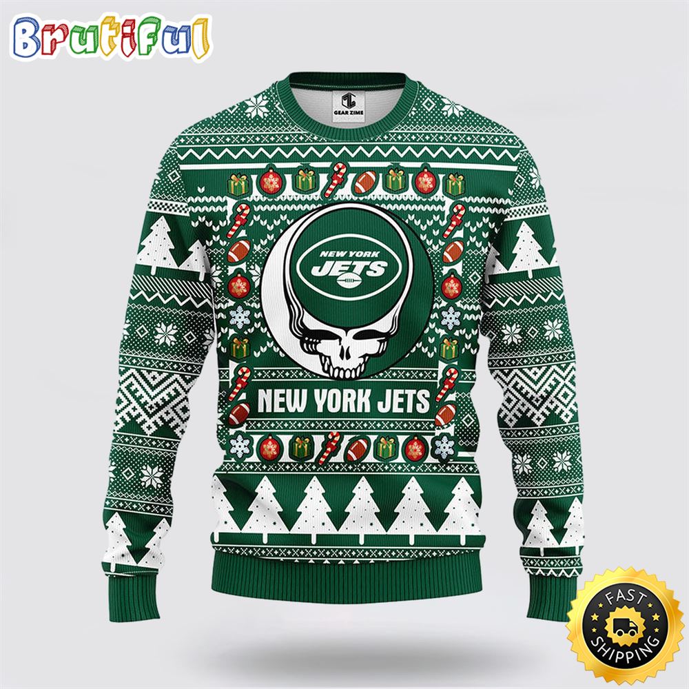 Sportswearmerch New York Jets NFL Christmas Fleece Sweater For Fan