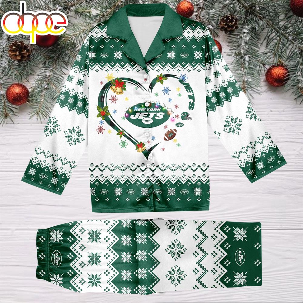 Sportswearmerch New York Jets NFL Christmas Personalized Pajamas For Fan