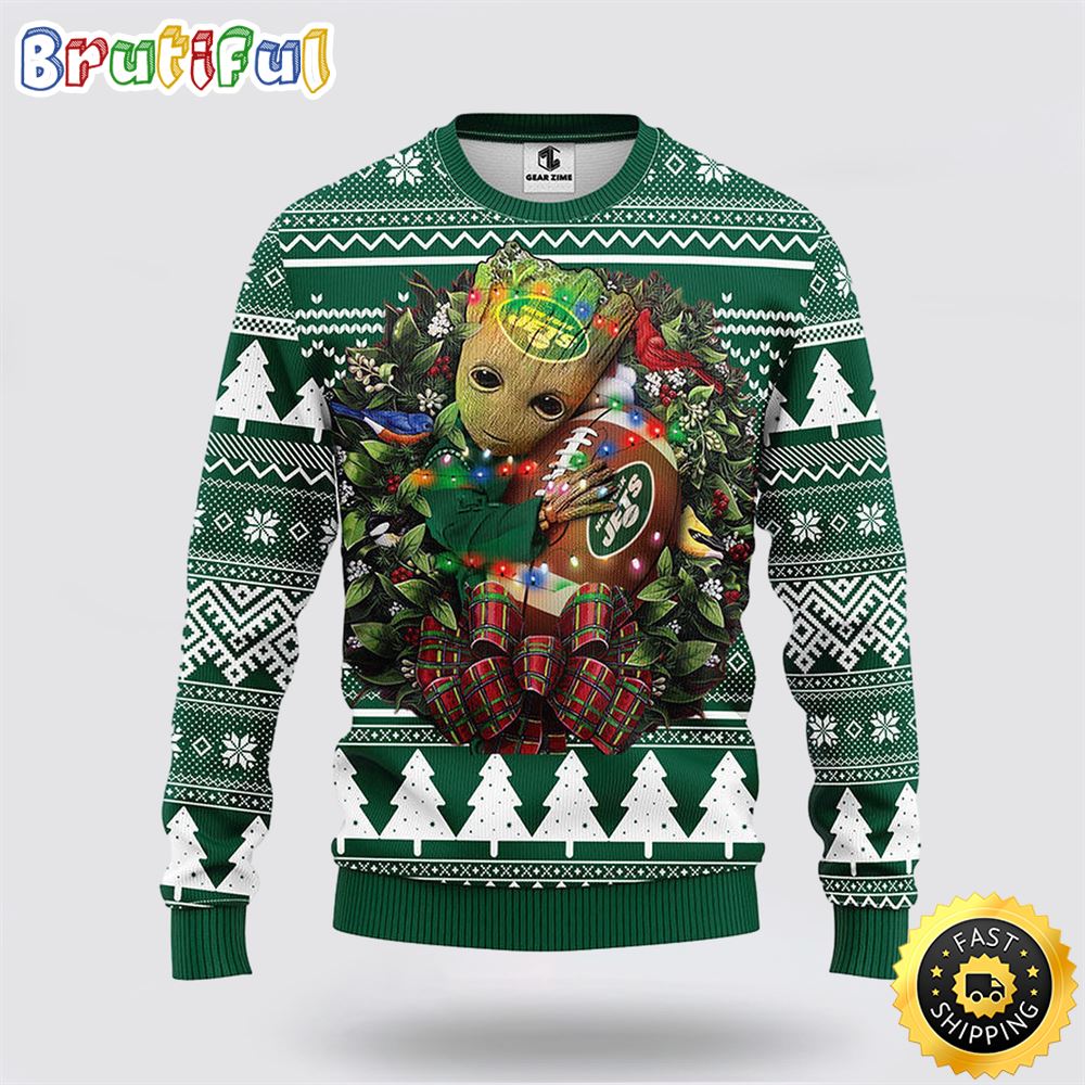 Sportswearmerch New York Jets NFL Groot Christmas Sweater For Fan