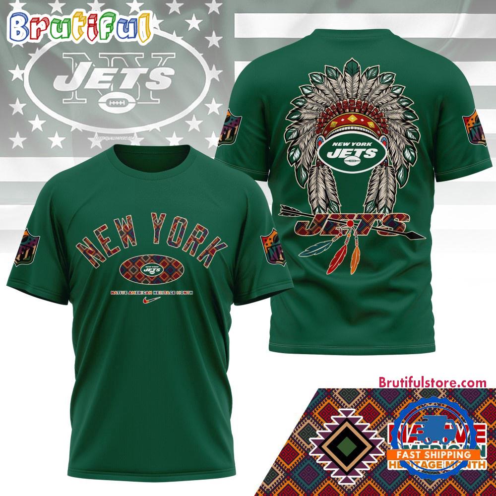 Sportswearmerch New York Jets NFL Native American Heritage Month 3D Shirt For Fan
