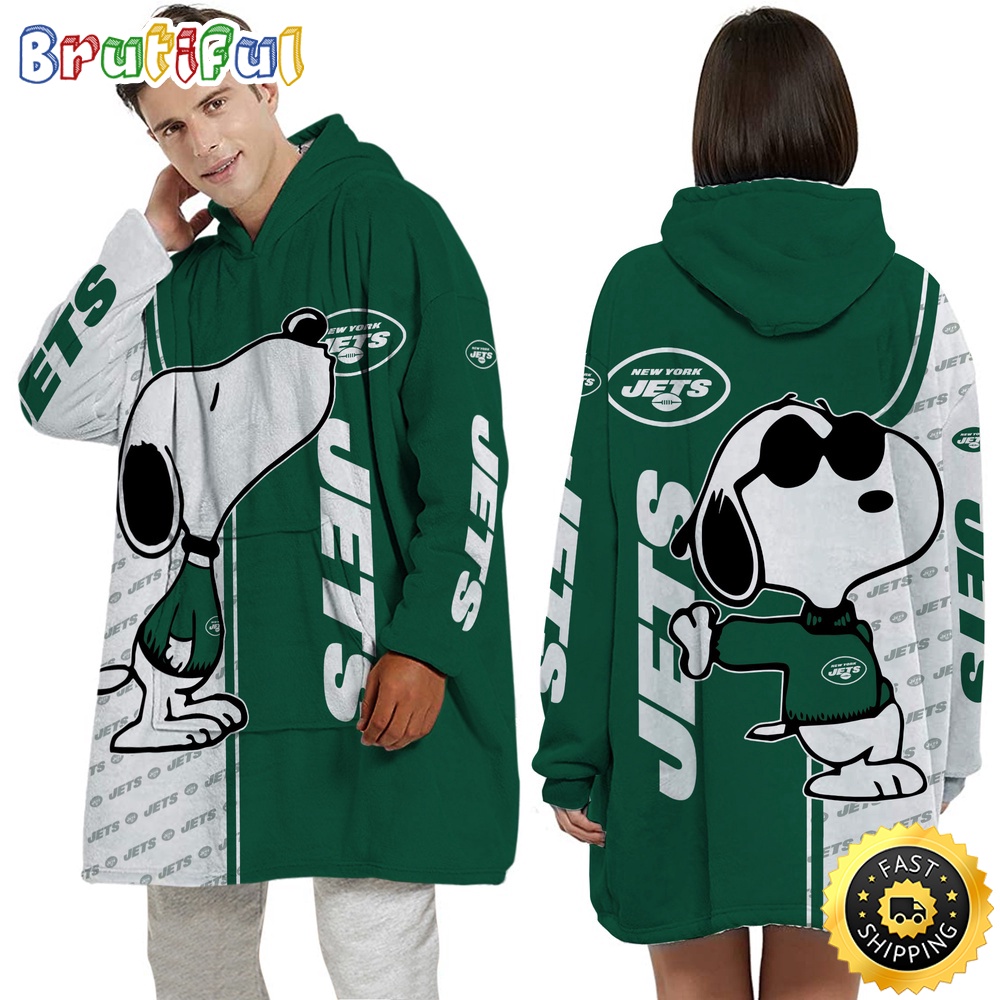 Sportswearmerch New York Jets NFL Personalized Blaket Hoodie For Fan