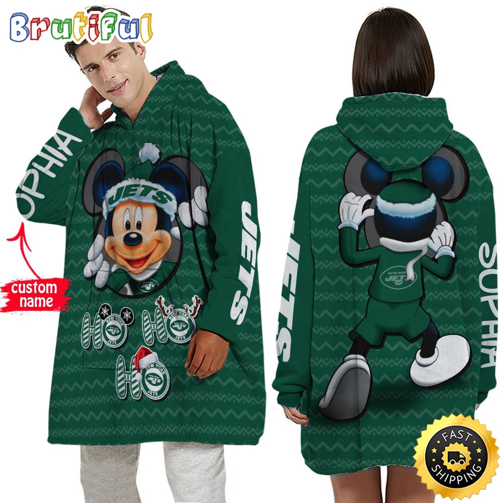 Sportswearmerch New York Jets NFL Personalized Blaket Hoodie For Fan
