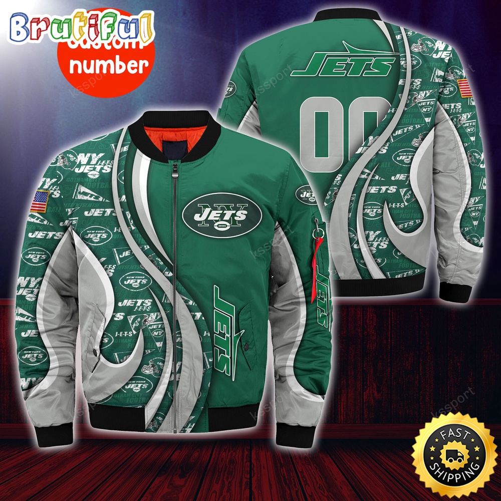 Sportswearmerch New York Jets NFL Personalized Bomber Jacket For Fan