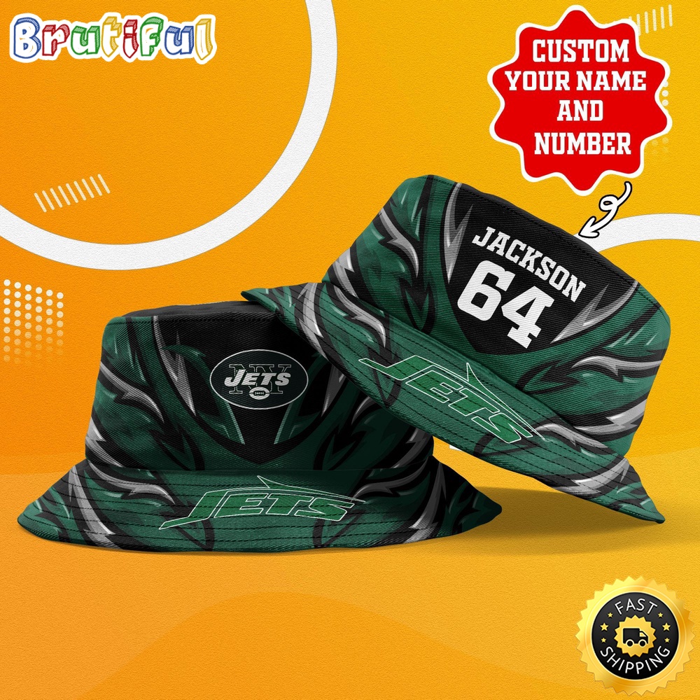 Sportswearmerch New York Jets NFL Personalized Bucket Hat For Fan