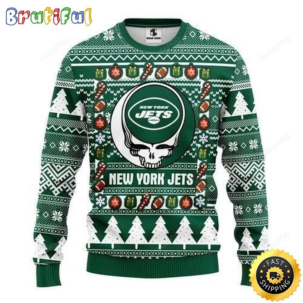 Sportswearmerch New York Jets NFL Personalized Christmas Sweater For Fan