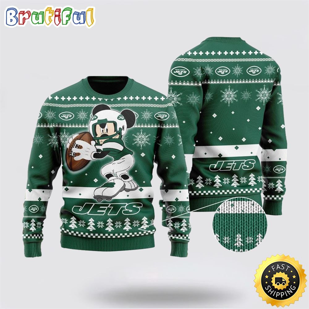 Sportswearmerch New York Jets NFL Personalized Christmas Sweater For Fan
