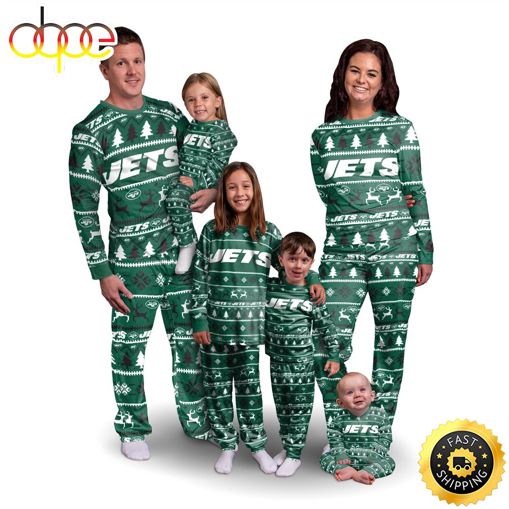 Sportswearmerch New York Jets NFL Personalized Pajamas Family For Fan