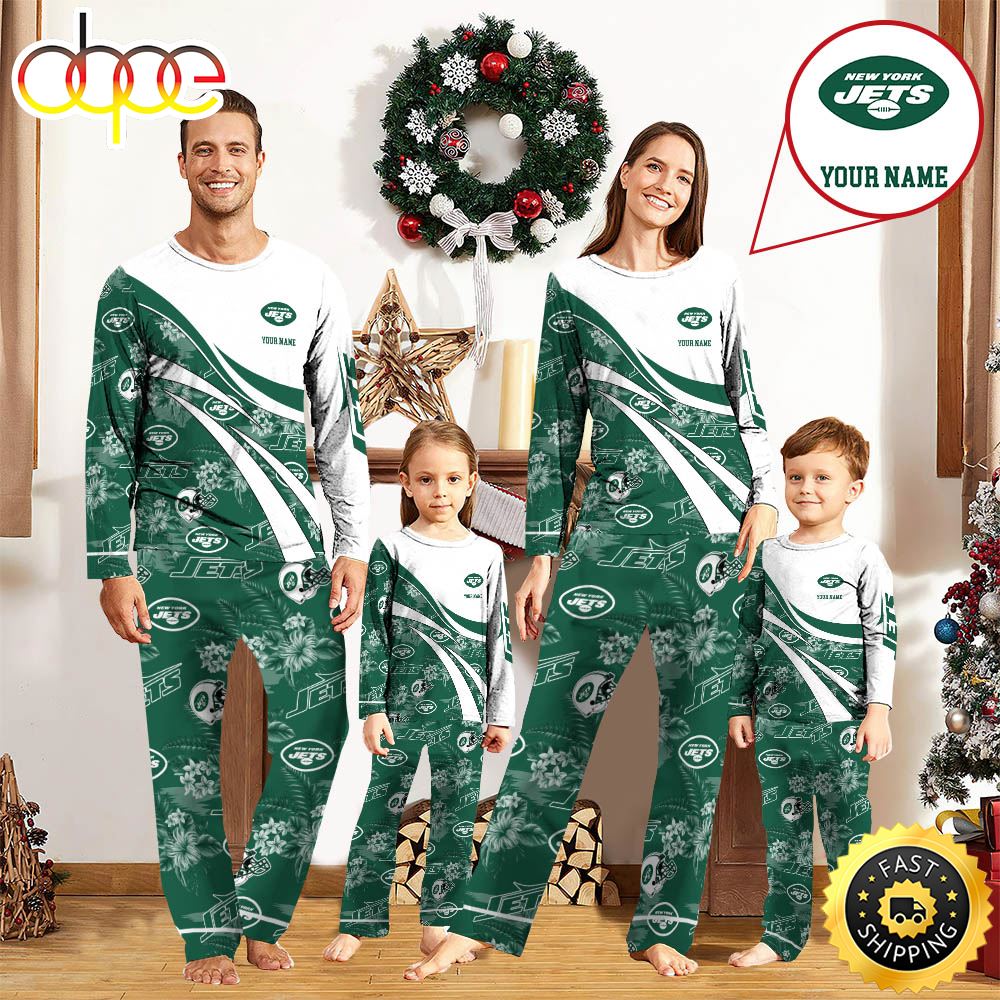 Sportswearmerch New York Jets NFL Personalized Pajamas Family For Fan